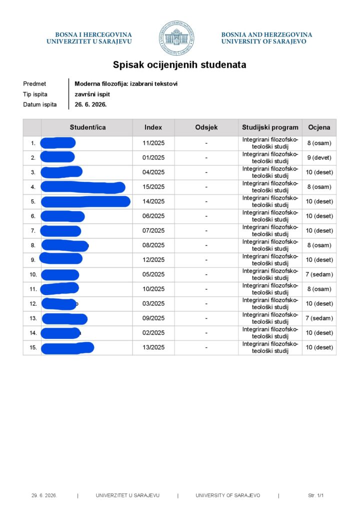 Ocjene Moderna filozofija izabrani tekstovi